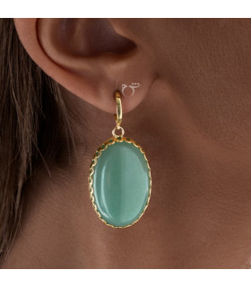 گوشواره حلقه ای طلا طرح ثمین-گالری شیدا مجد