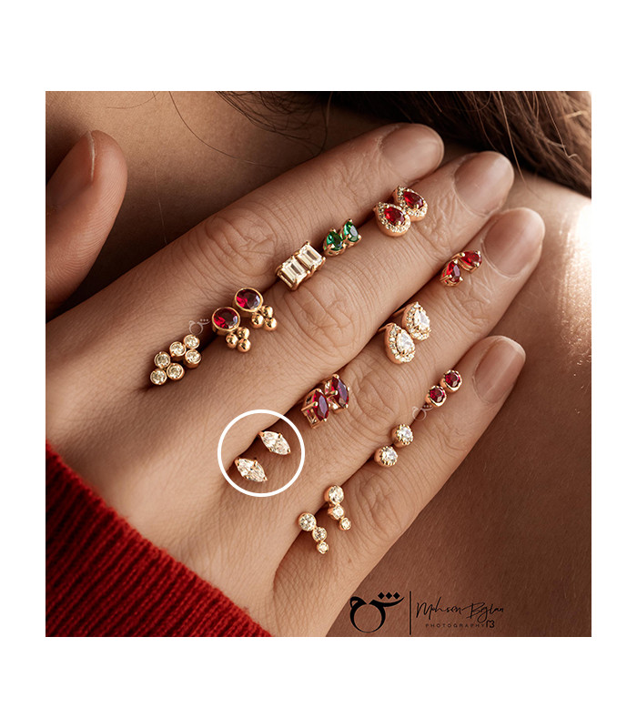 گوشواره مارکیز زیرکن - گالری شیدا مجد