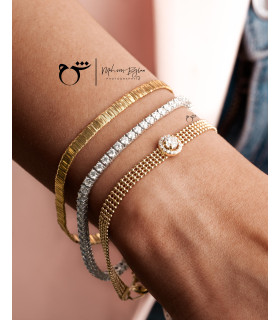 قیمت روز و خرید دستبند تنیسی طلا زنانه - گالری شیدا مجد