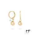 گوشواره حلقه ای طلا طرح گوی