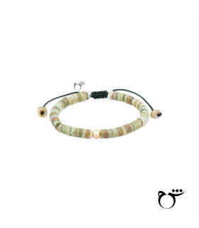 دستبند گوی صدف سبز-گالری شیدا مجد
