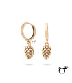 گوشواره حلقه ای طلا طرح کاج