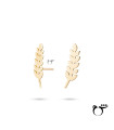 گوشواره میخی طلا طرح گندم