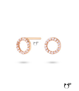 گوشواره دایره نگینی-گالری شیدا مجد