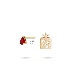 گوشواره انار و اشک گارنت ریز