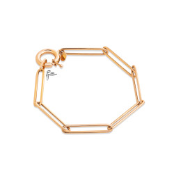 دستبند طلا طرح لینک کشیده-گالری شیدا مجد