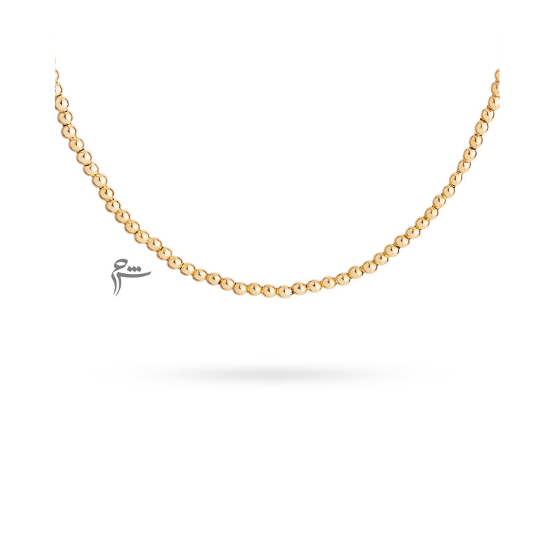 گردنبند طلا طرح تمام گوی-گالری شیدا مجد