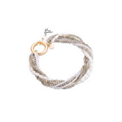 دستبند طلا طرح حریر-گالری شیدا مجد