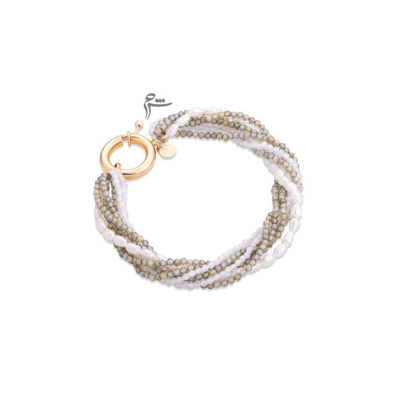 دستبند طلا طرح حریر-گالری شیدا مجد