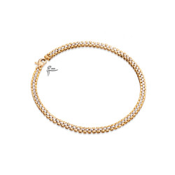 دستبند طلا طرح رولکس S طلایی سفید-گالری شیدا مجد