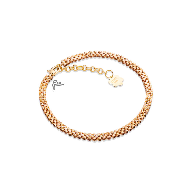 دستبند طلا طرح رولکس S رزگلد-گالری شیدا مجد