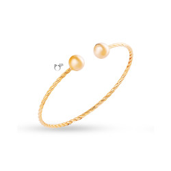 دستبند بنگل پیچک گوی-گالری شیدا مجد