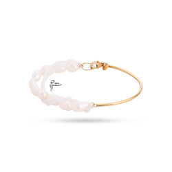 دستبند بنگل سواروسکی و باروک سفید-گالری شیدا مجد