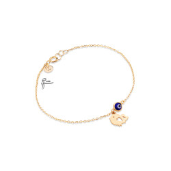 کودک دستبند جوجه چشم نظر زنجیری-گالری شیدا مجد